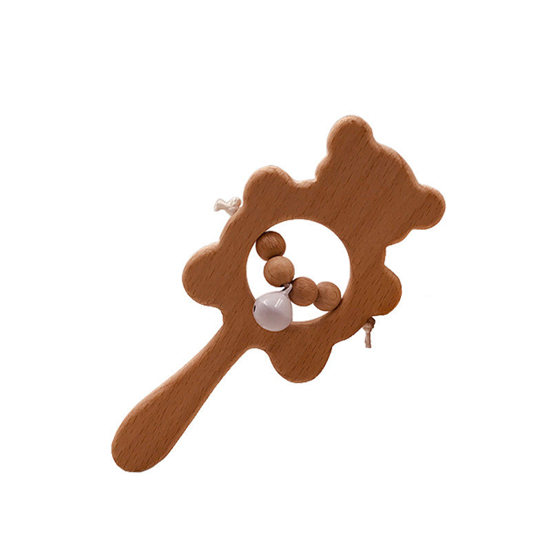 Children's Hand-held Rattle Wooden Grinding Stick Toy